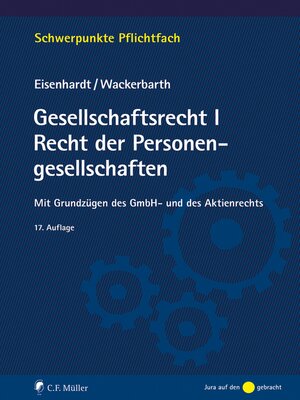 cover image of Gesellschaftsrecht I. Recht der Personengesellschaften, eBook